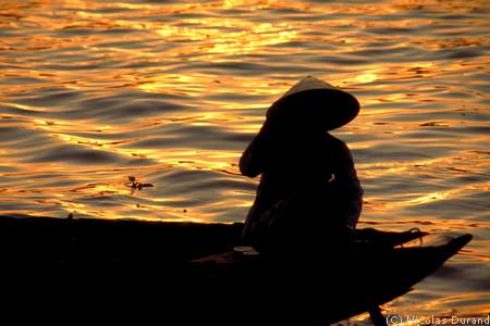 Boat at sunset