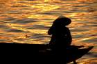 Boat at sunset