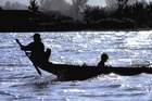 Boat in backlight