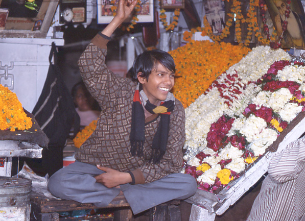Flower market in Old Dehli